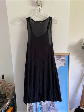Twin-Set Black Sleeveless Swim Coverup Dress tattoo rose made in Italy